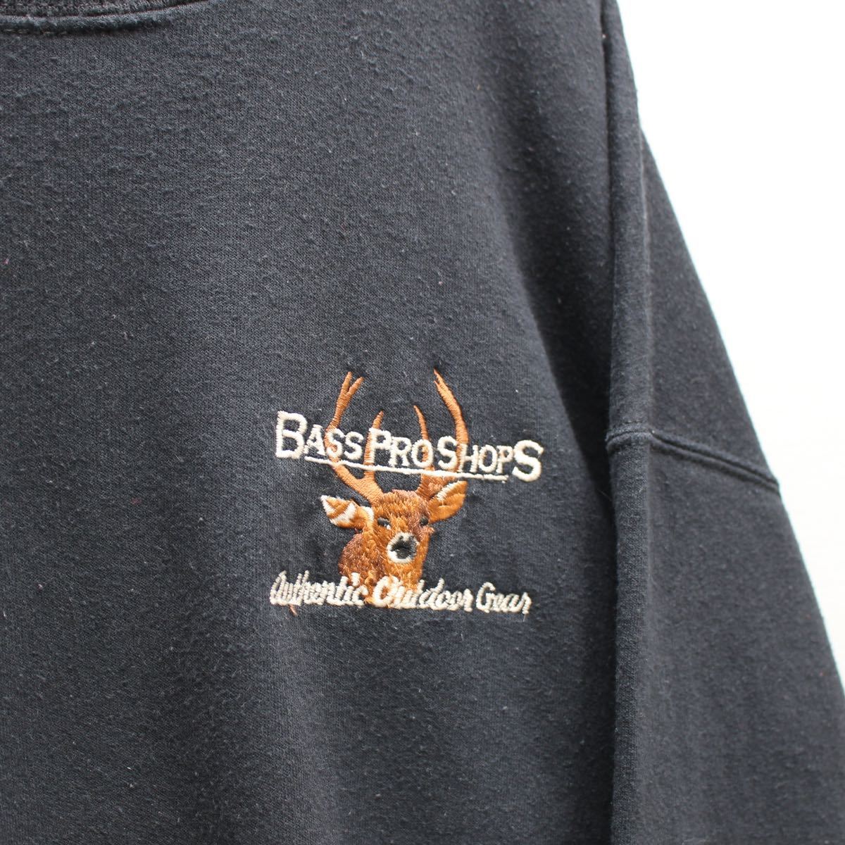 USA VINTAGE FRUIT OF THE LOOM DEER EMBROIDERY DESIGN SWEAT SHIRT/アメリカ古着シカ刺繍デザインスウェット_画像7