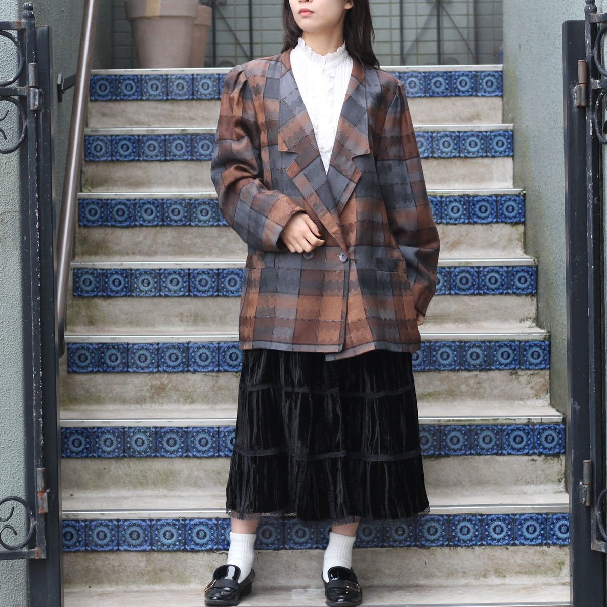 EU VINTAGE KLEIN PARIS PETIT PATTERNED DESIGN TAILORED EU VINTAGE KLEIN PARIS PETIT PATTERNED DESIGN TAILORED