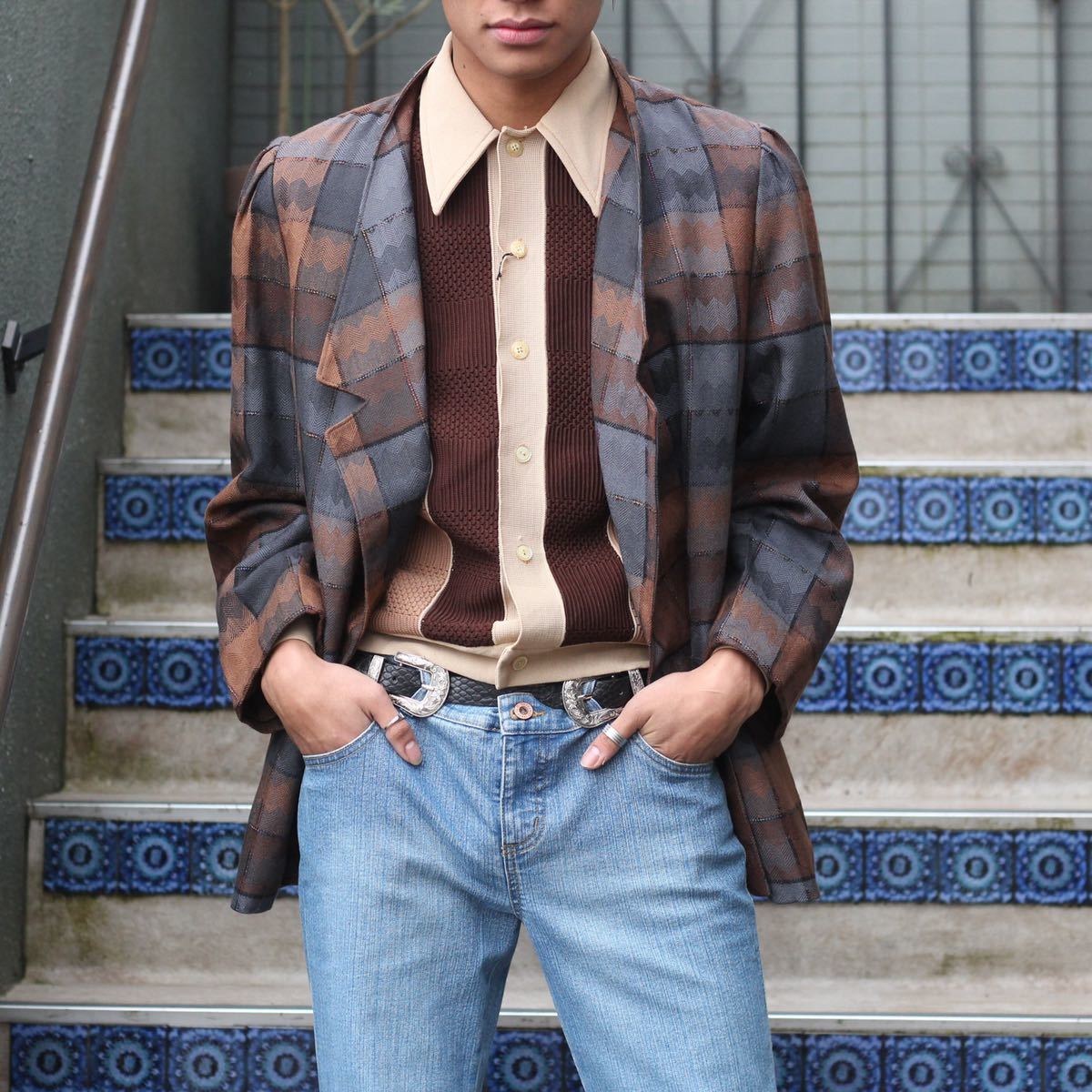 EU VINTAGE KLEIN PARIS PETIT PATTERNED DESIGN TAILORED EU VINTAGE KLEIN PARIS PETIT PATTERNED DESIGN TAILORED