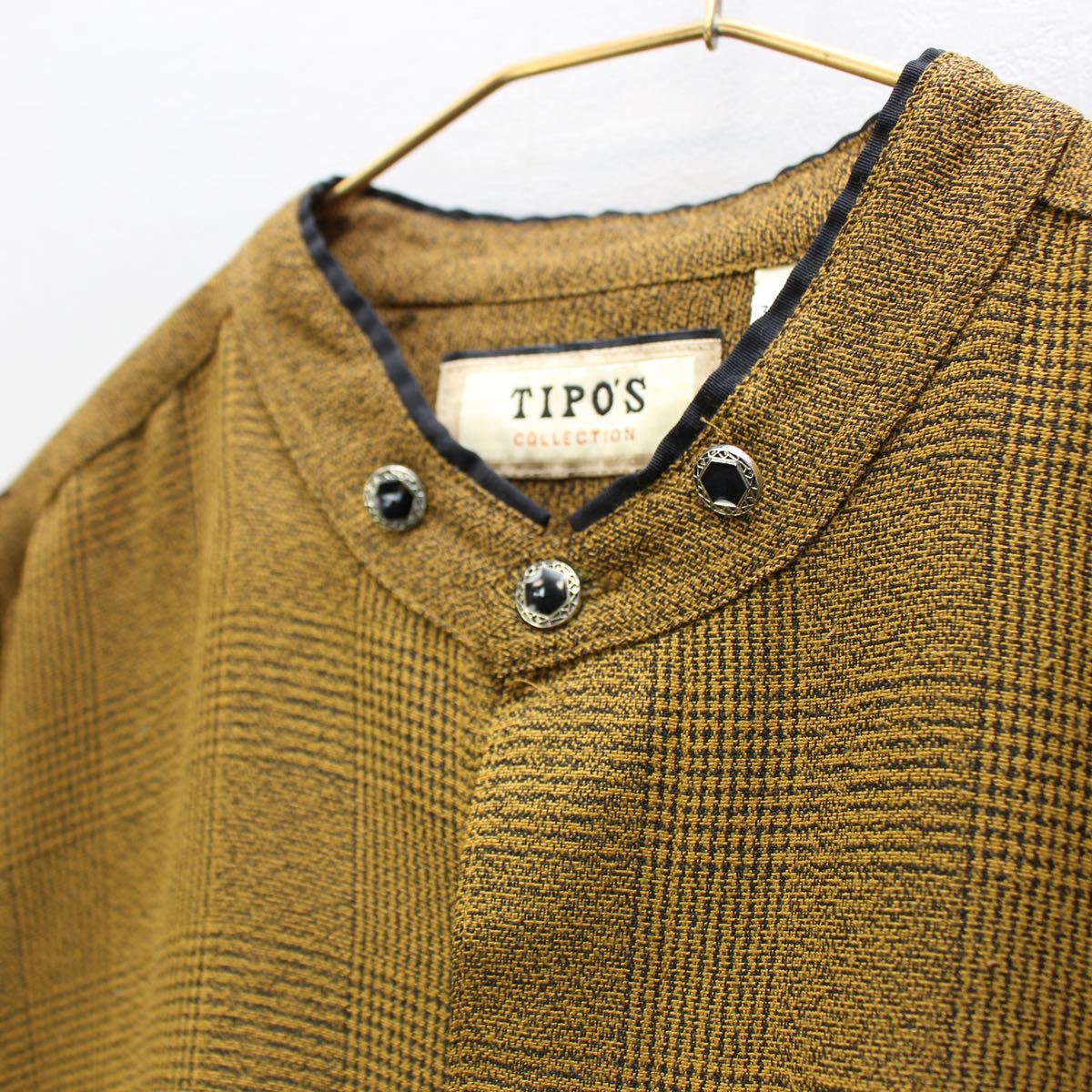 USA VINTAGE TIPO'S COLLECTION BAND COLLAR DESIGN SHIRT/アメリカ古着バンドカラーデザインシャツ