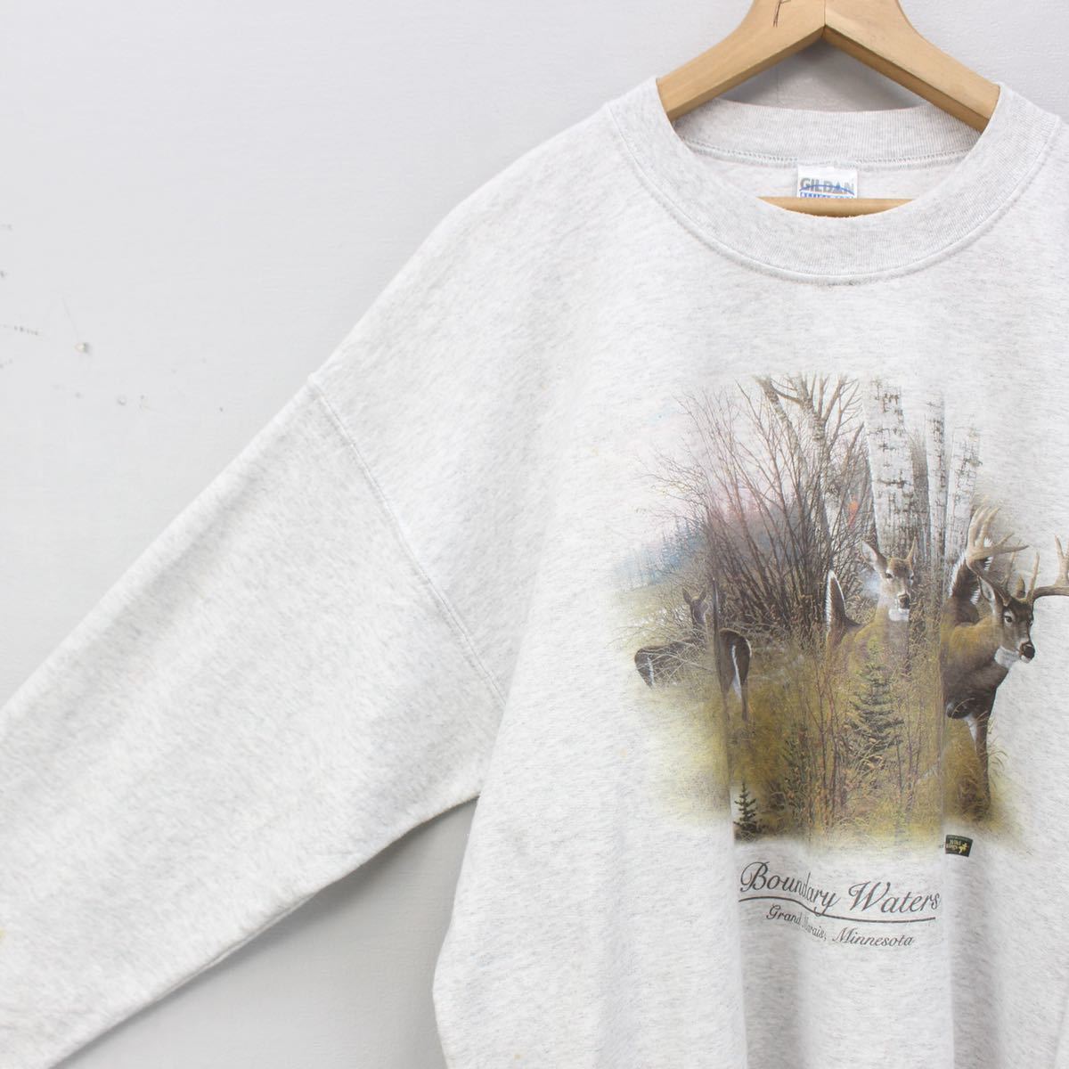 USA VINTAGE DEER DESIGN SWEAT SHIRT/アメリカ古着シカデザインスウェット_画像7