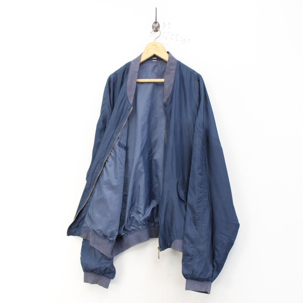 USA VINTAGE SILK100% COLOR ZIP BLOUSON/アメリカ古着シルク100%カラージップブルゾン_画像6