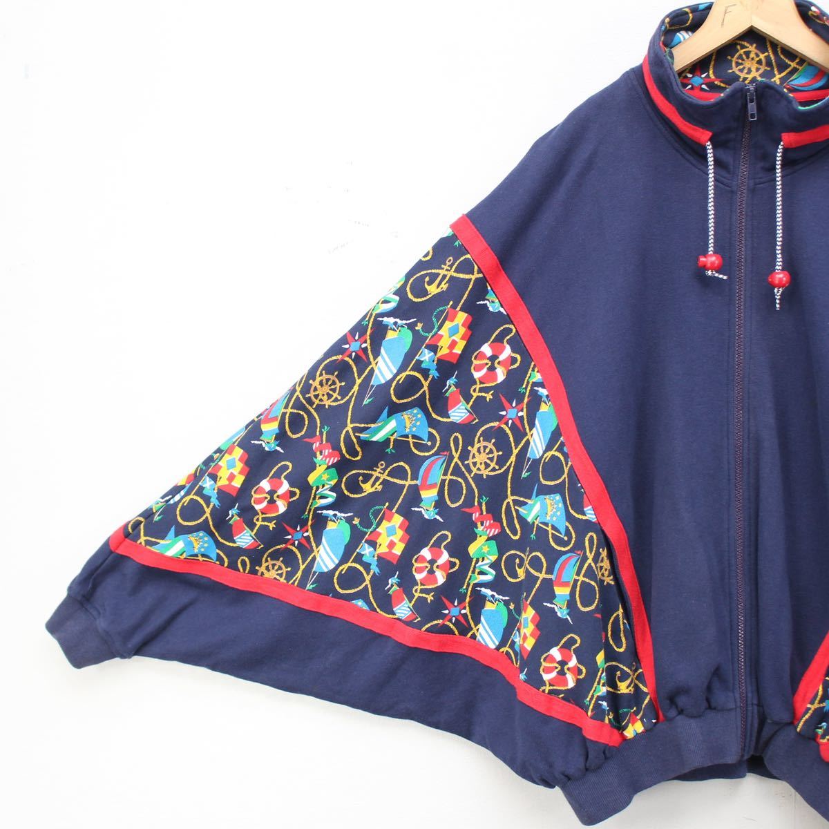 USA VINTAGE DOLMAN SLEEVE SWEAT ZIP UP BLOUSON/アメリカ古着ドルマンスリーブスウェットジップアップブルゾン_画像8