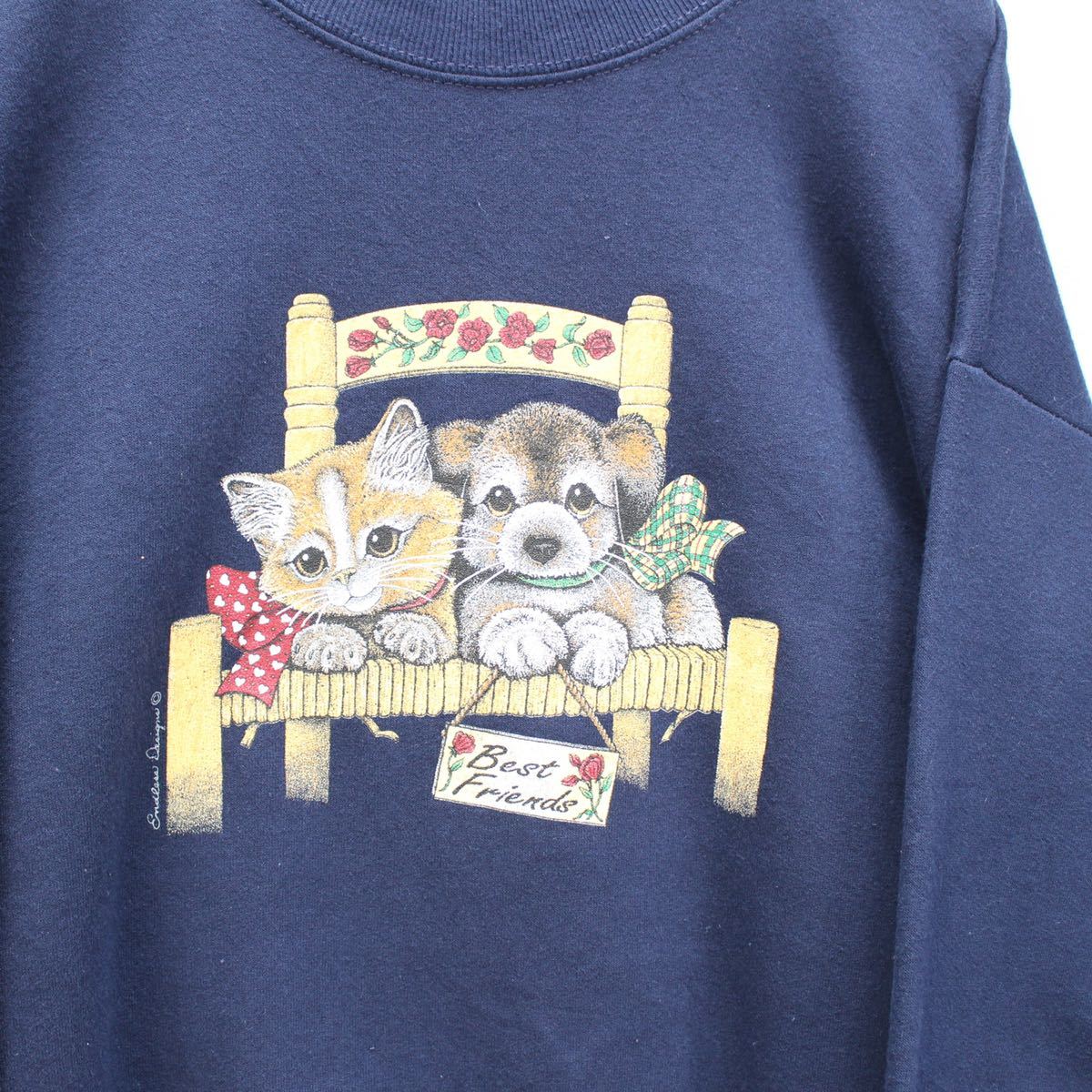 USA VINTAGE CAT&DOG DESIGN SWEAT SHIRT/アメリカ古着にゃんことわんこスウェット_画像8