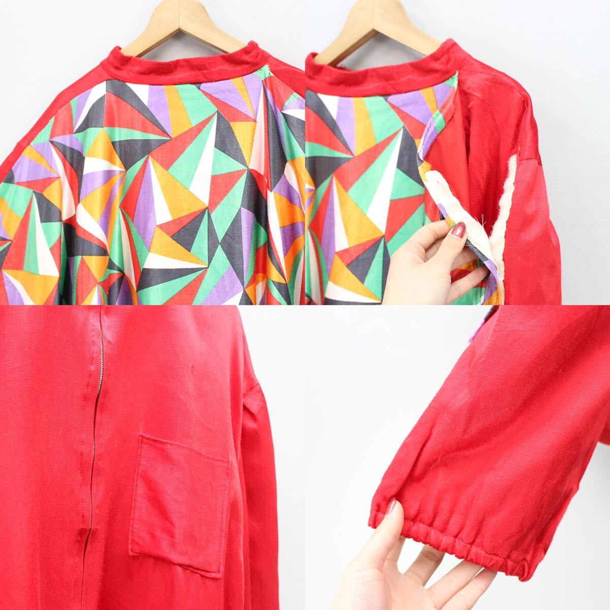 SPECIAL ITEM* EU VINTAGE DEFORMATION ZIP UP CAPE BLOUZON
