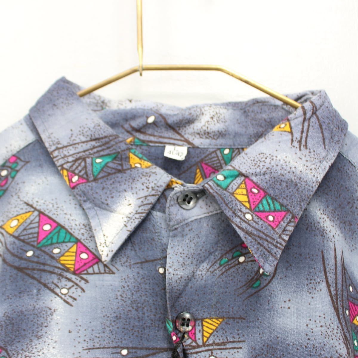 USA VINTAGE AVANTI RETRO PATTERNED RAYON SHIRT/アメリカ古着レトロ柄レーヨンシャツ