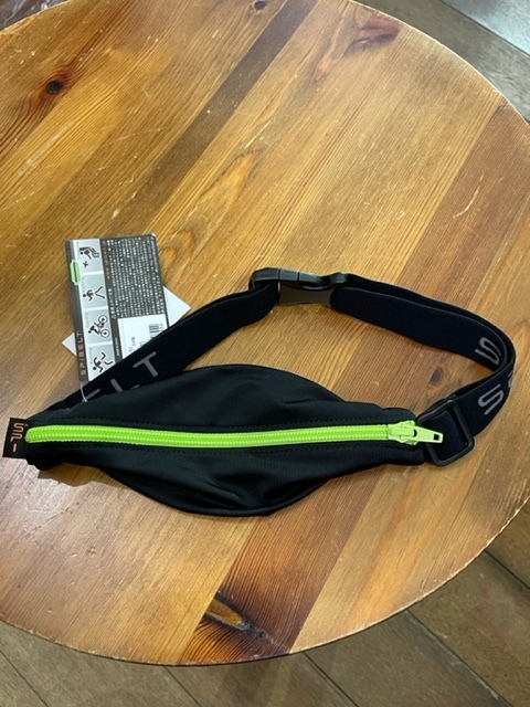 SPIBELT black × lime zip Spy belt Large belt bag travel running pouch new goods unused goods free shipping waist bag 