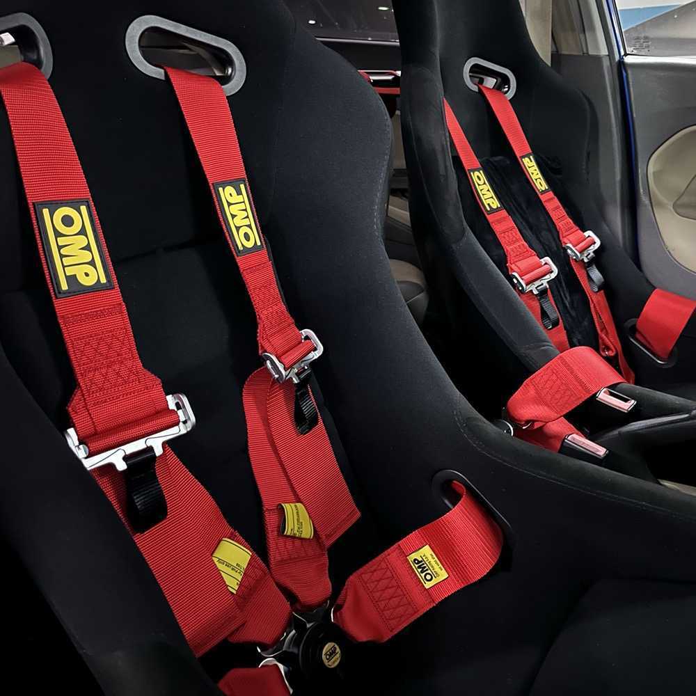 OMP 4 point racing seat belt seat belt car seat belt 1 piece blue 