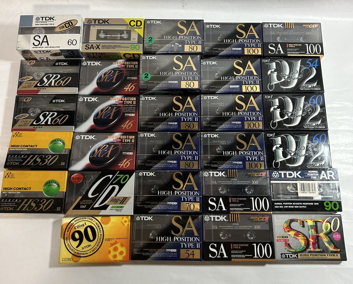 未開封 TDK ハイポジ カセットテープ SA 100 80 70 60 54 SR-X 46 SR