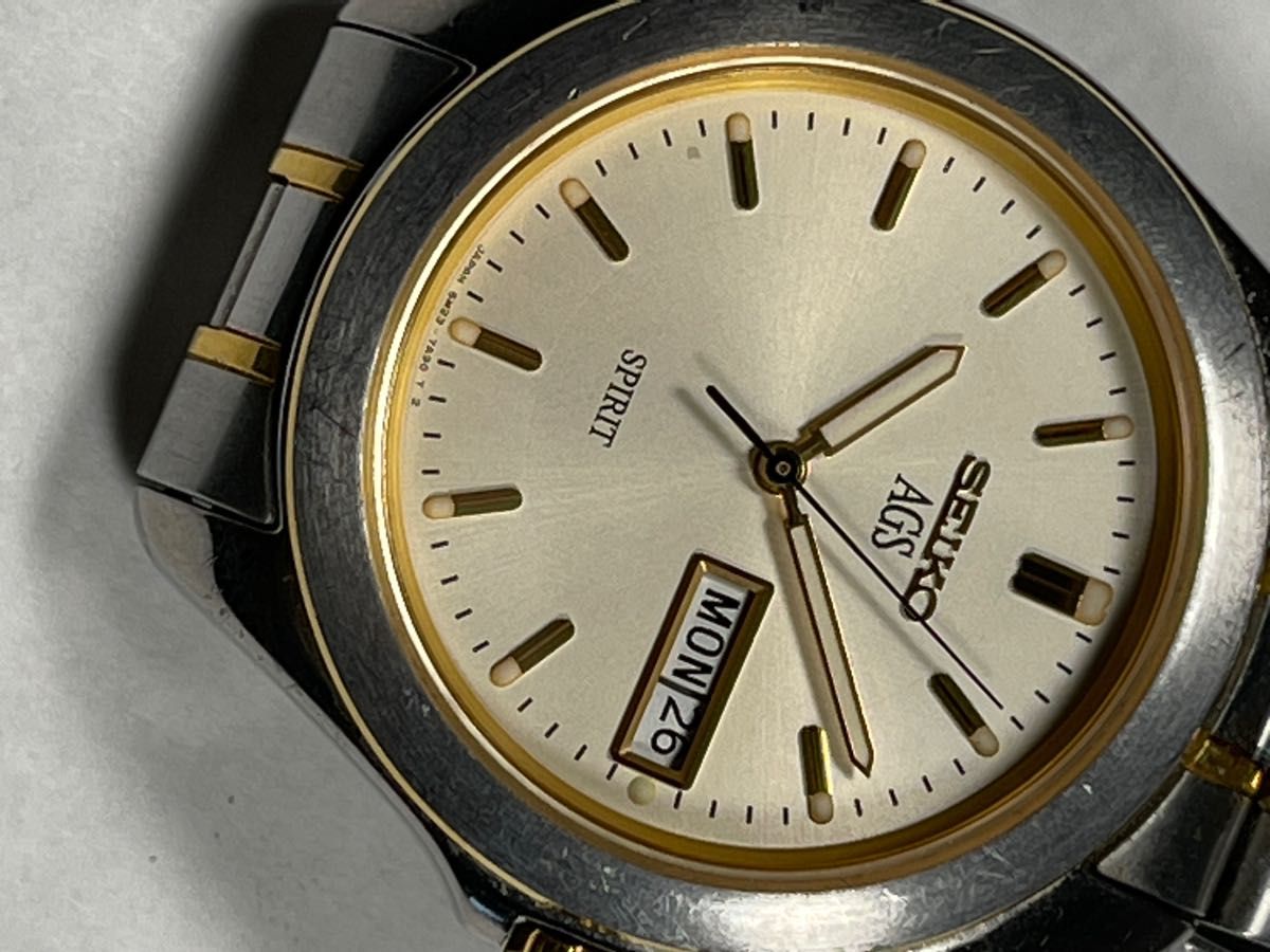 SEIKO AGS セイコー メンズ腕時計 5M23-7A90 ジャンク品 要修理 中古品 写真にて御判断お願い致します。