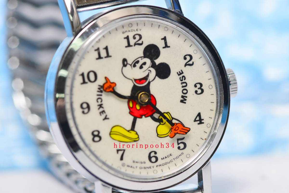 * * * Mickey Mouse механический завод часы * пирог I * Disney * SWISS * OH settled *b Lad Ray * Mickey Disney 