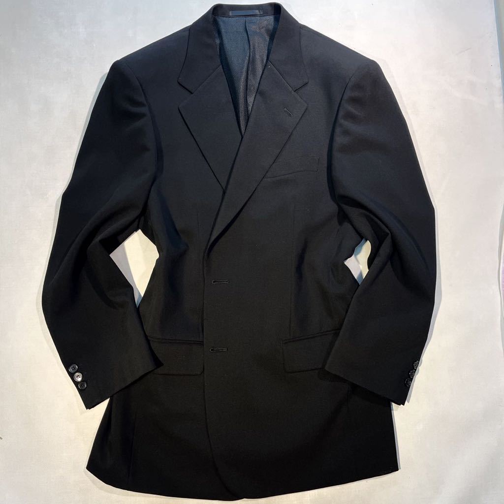  new goods [ size AB8 XXL corresponding * high class . clothes ]2B single suit lacquer black formal unlined in the back center Benz 1 tuck adjuster ceremonial occasions setup 