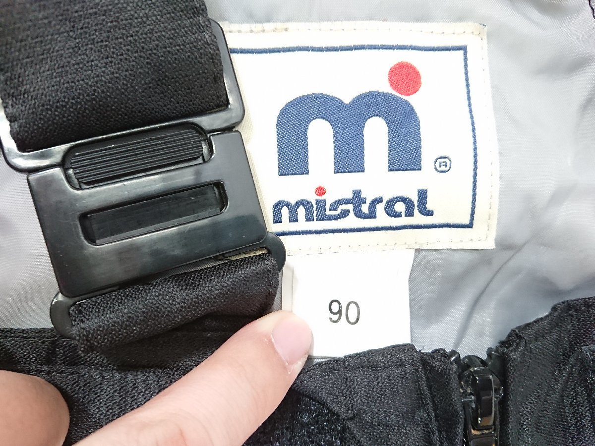 4 mistral ミストラル スノーウェア スノーボード スキー 上下セット キッズ 子供 サイズ 90 チェック柄 レッド ブラック 雪遊び ユーズド_画像5