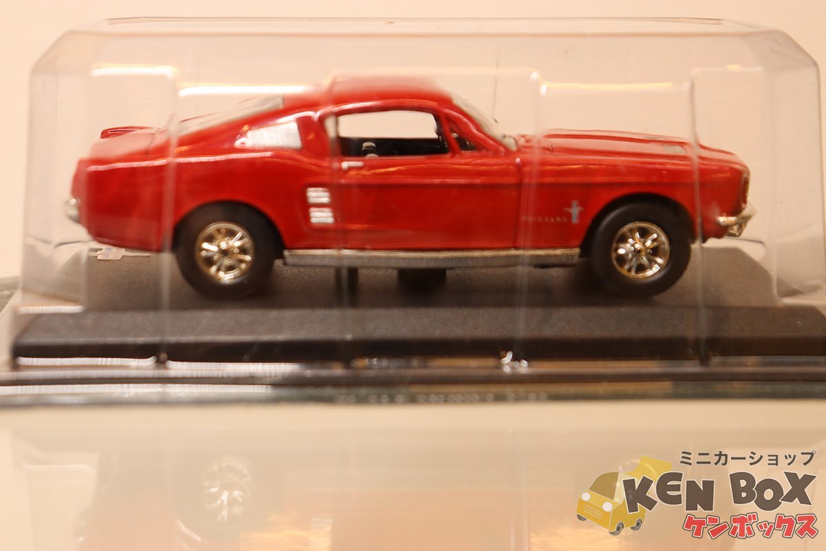 S=1/43 MK FORD フォード MUSTANG ムスタング 赤 20世紀の名車コレクション 箱少汚れ 箱は開封済 中国製 現状渡し_画像5