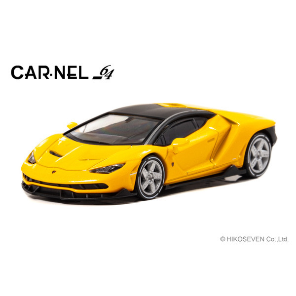 CARNEL　CN640025　ランボルギーニ チェンテナリオ イエローパール ※999台限定・1/64スケール_画像1