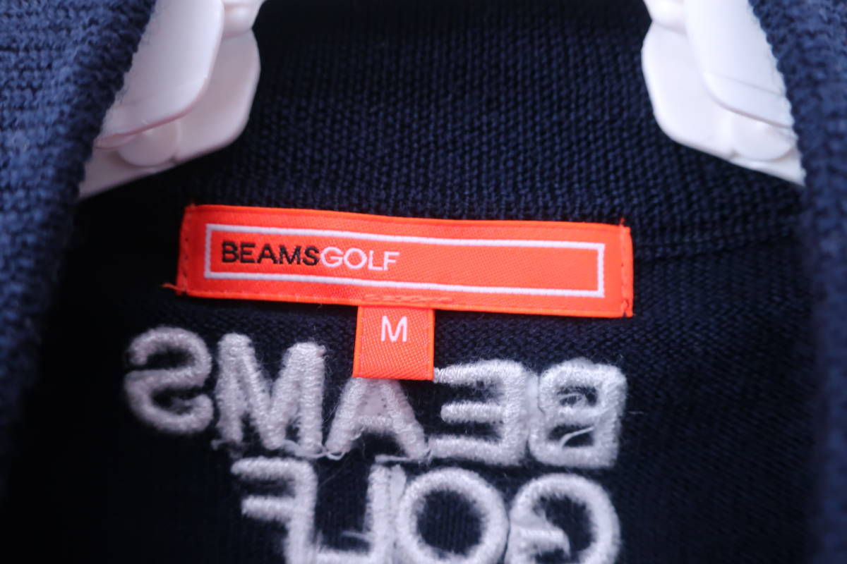 【美品】BEAMS GOLF(ビームスゴルフ) フルジップブルゾン 紺 レディース M 83150035646 ゴルフウェア 2211-0226 中古_画像4