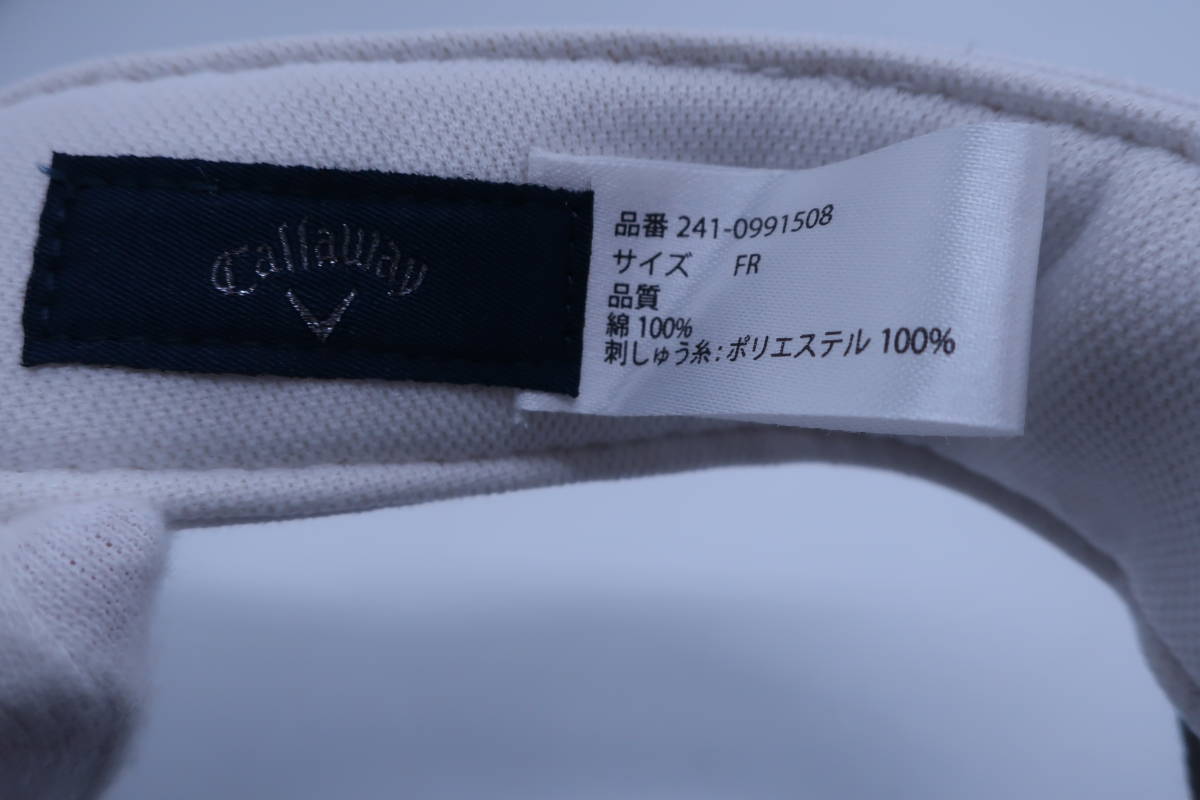 Callaway(キャロウェイ) サンバイザー 白 メンズ フリーサイズ ゴルフ用品 2212-0050 中古_画像7