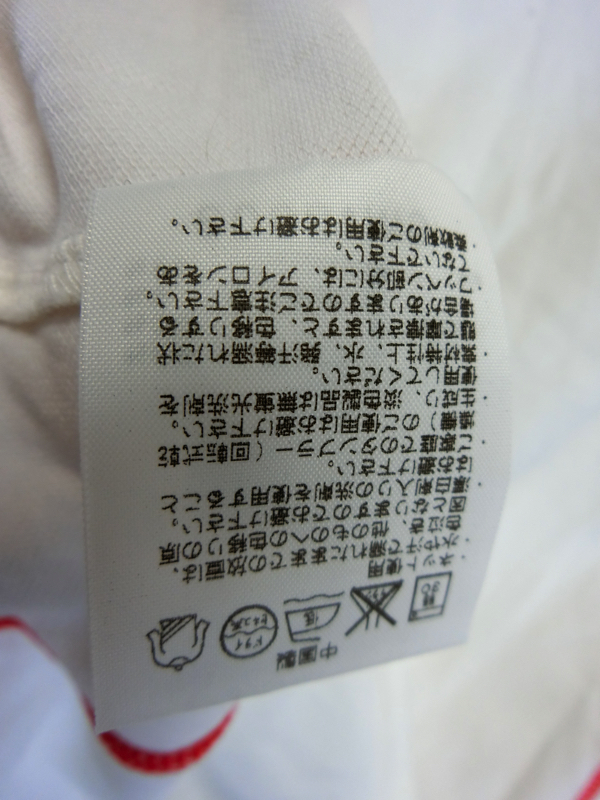【感謝セール】【美品】中古 ゴルフウェア Kappa(カッパ) ポロシャツ 白×赤 レディース M_画像5