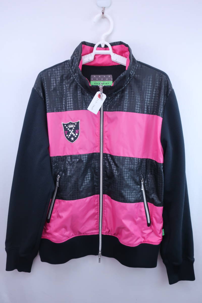 VIVA HEART( viva Heart ) полный jipi блузон чёрный розовый мужской 50 011-51911 Golf одежда 2210-0443 б/у 