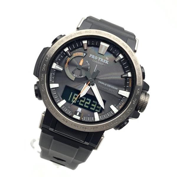 CASIO カシオ PRO TREK プロトレック 腕時計 PRW-60Y-1AJF ソーラー電波 クオーツ ブラック 黒 メンズ クライマーライン 管理RY23001166