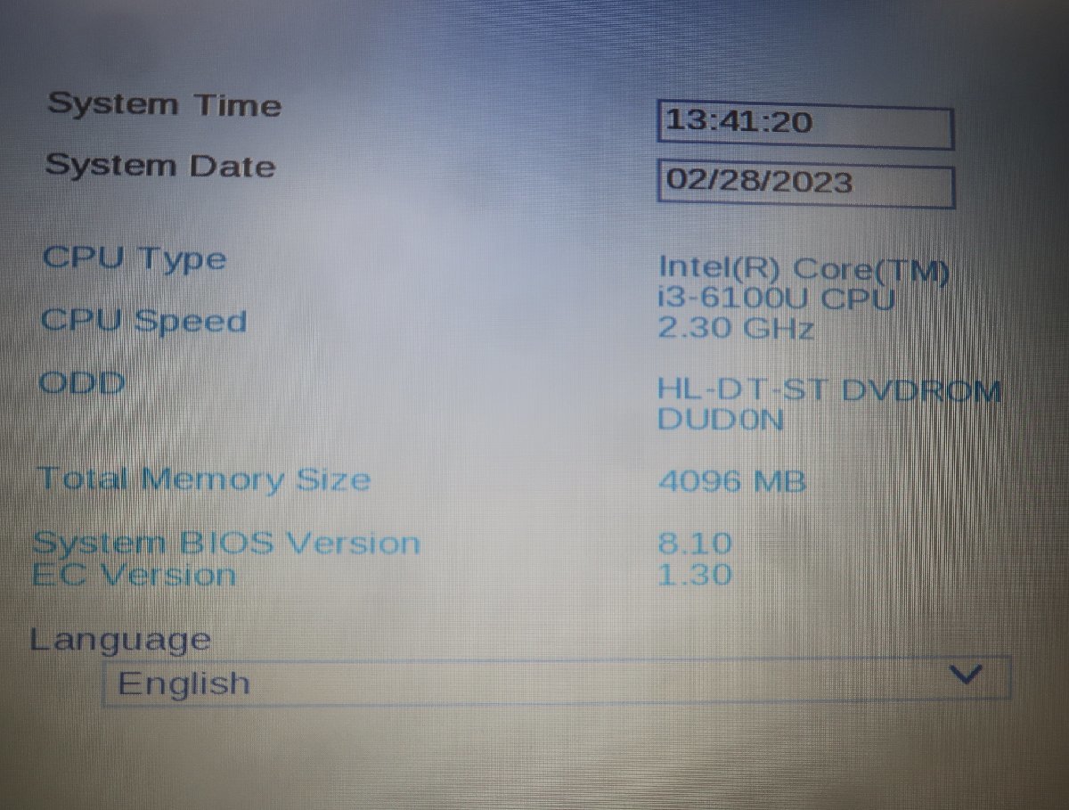 東芝 dynabook B65/D Core i3-6100U 2.3GHz 4GB DVD-ROM ノート ジャンク N61566の画像3