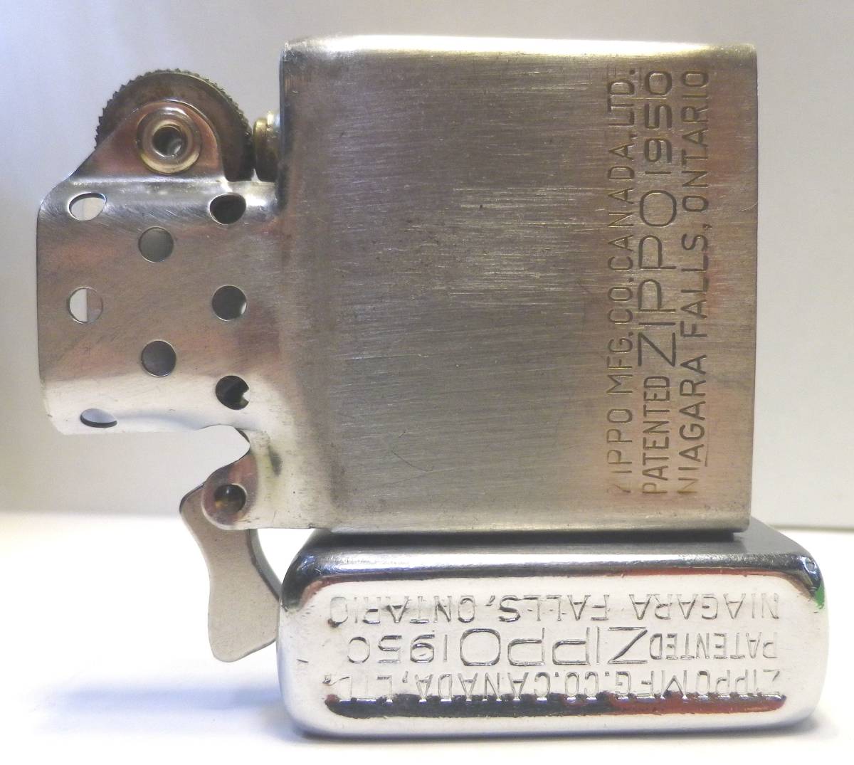 1950～67年製’CANADA/パテント1950”ナイアガラ刻印 カナダ製　レギュラー ZIPPO ノベルティ　良品　希少！ _画像8