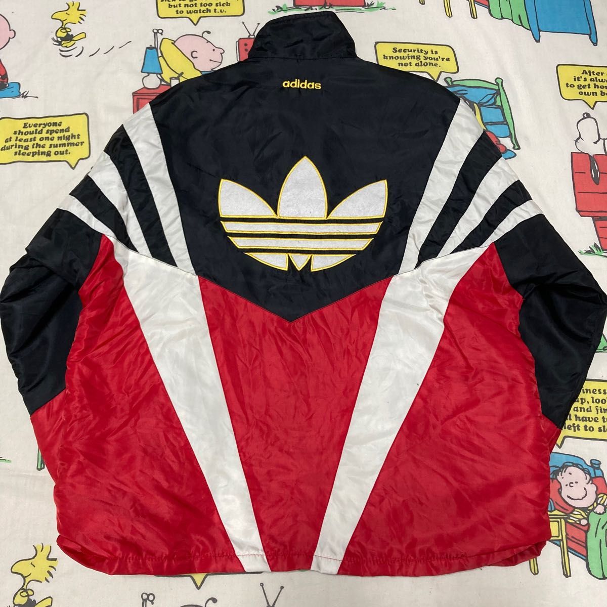 90s adidas アディダス ビッグロゴ トレフォイル ナイロンジャケット