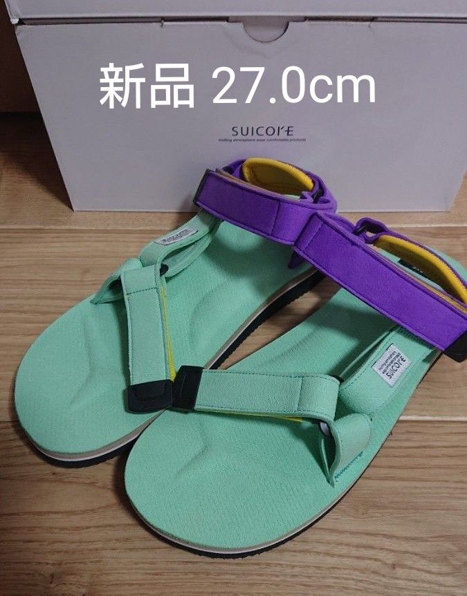 新品 SUICOKE DEPA-ECS スイコック デパ ECS MINT メンズ サンダル マルチカラー ミント 27.0cm