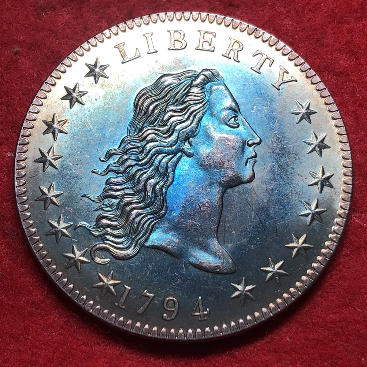 アメリカ銀貨1794年１ドル銀貨ドレイプドバストliberty自由の女神