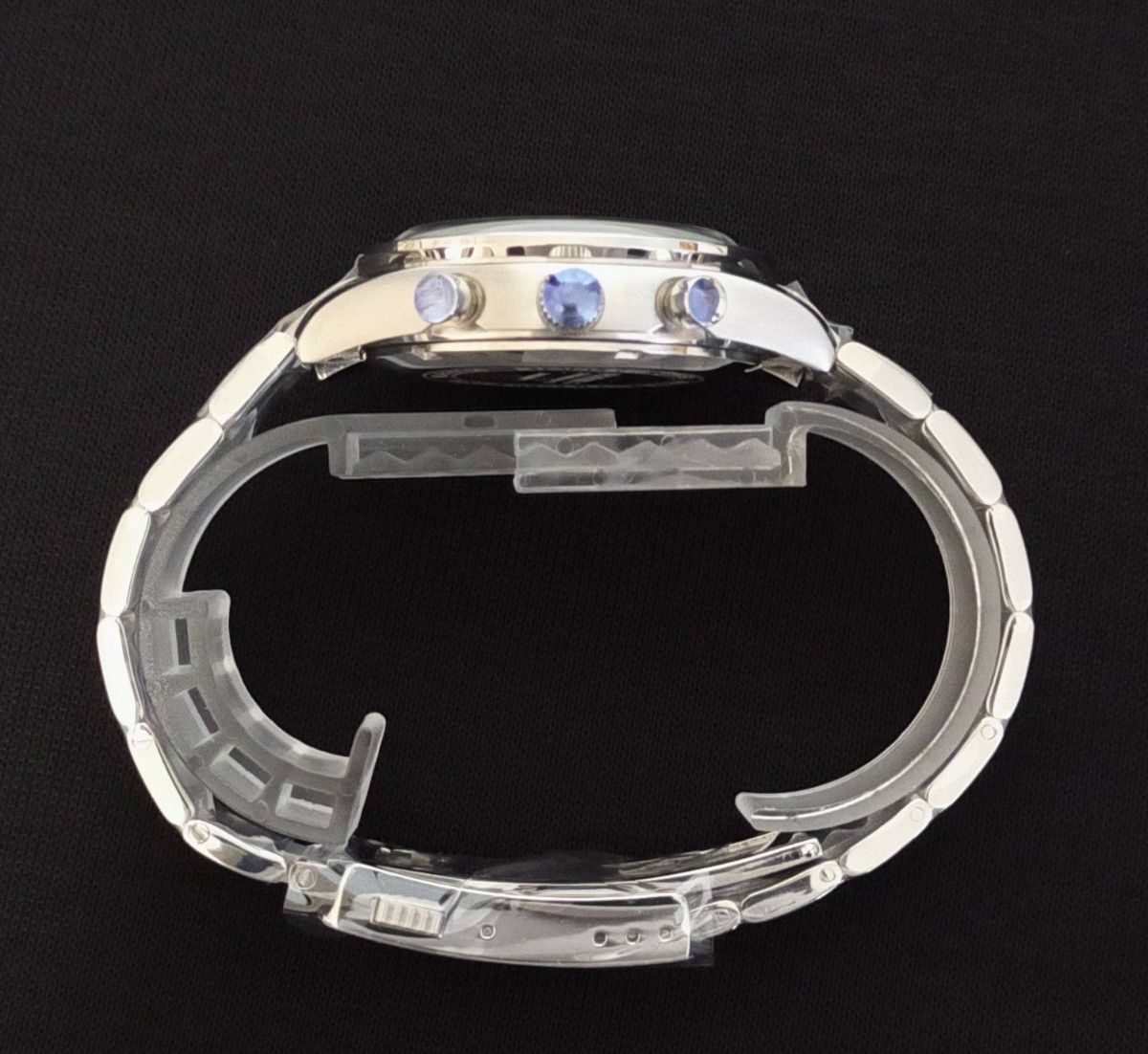 待望の新作!!【vk64クロノ搭載!!新品】'スピマス'タイプ PARNIS ムーンウォッチ クロノグラフ ブロードアロー針 S社製ムーブ③