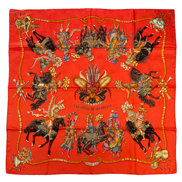 HERMES カレ90 LES FETES DU ROI SOLEIL 太陽王の祝典 スカーフ | www