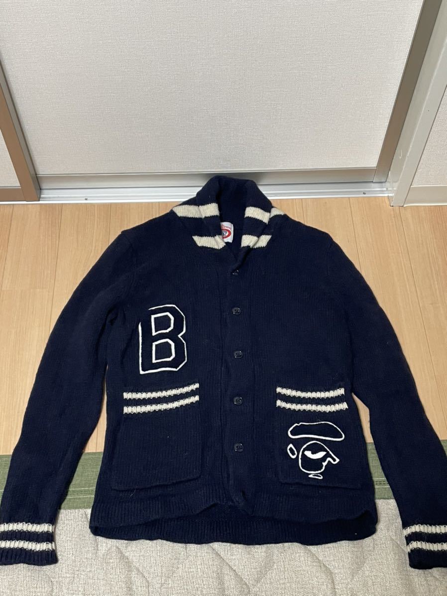 A BATHING APE $ウールニットカーディガン$アベイシングエイプ