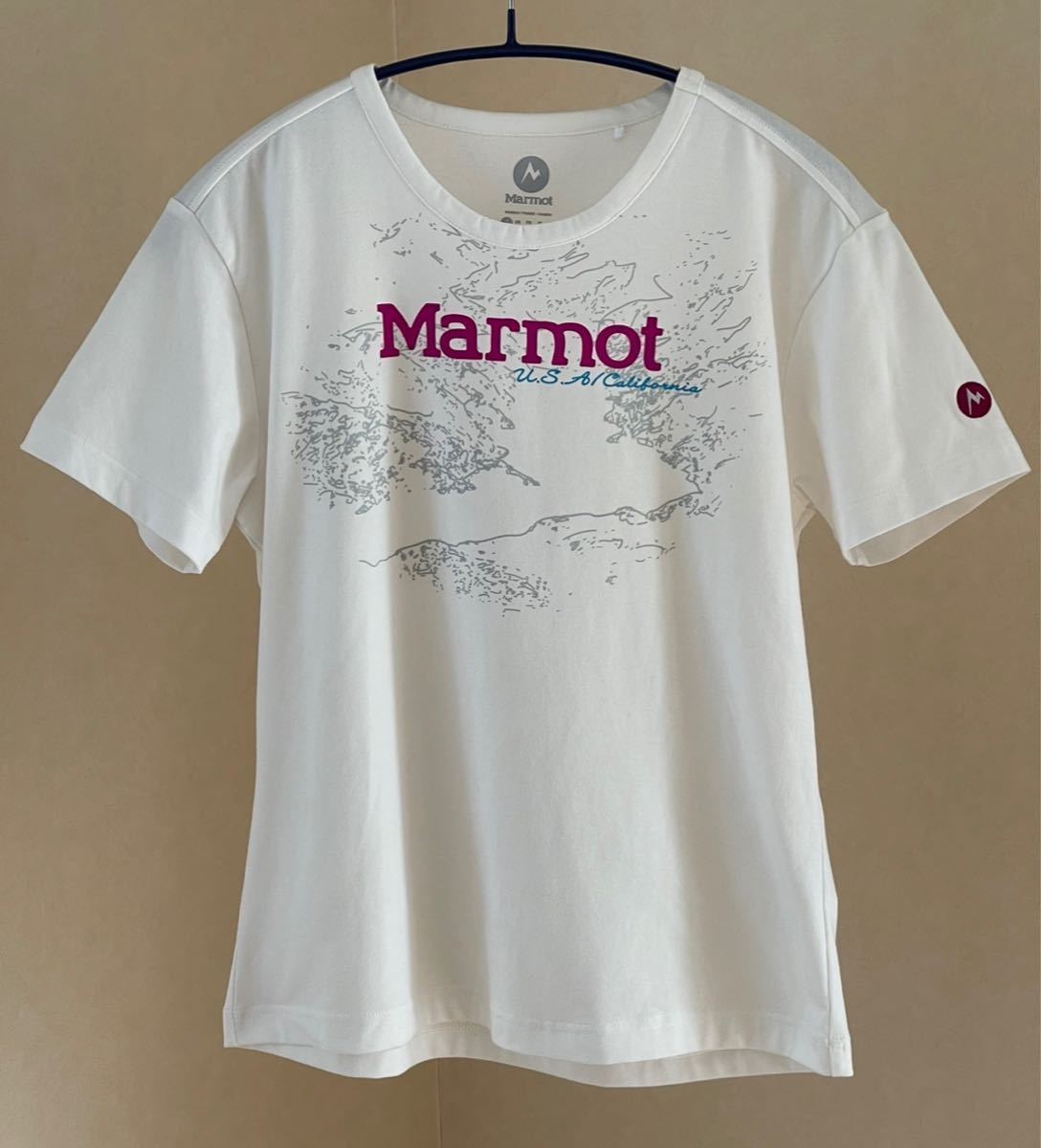  super-beauty goods Marmot( Marmot ) lady's short sleeves shirt M(T160cm) use 3 times white outdoor sport gran pin g( stock ) Descente 