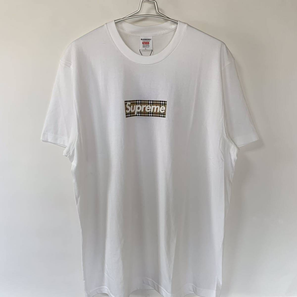 極美品 SUPREME シュプリーム 22SS Burberry Box Logo Tee バーバリー