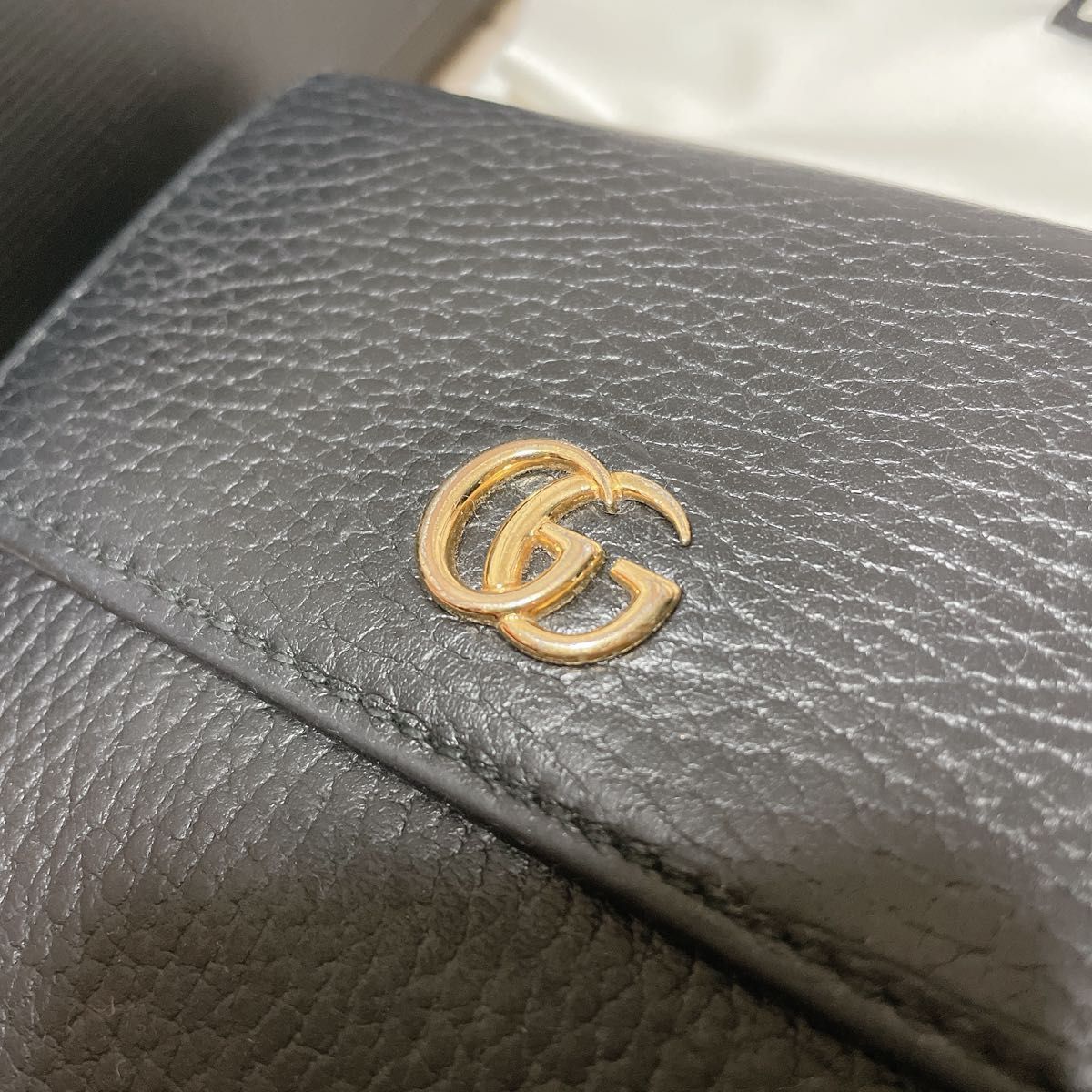 GUCCI グッチ 折り財布 ウォレット プチマーモント ブラック