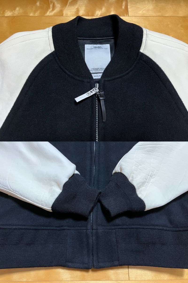 visvim VARSITY JKT 17FW Size 1 S ビズビム バーシティ ジャケット スタジャン レザージャケット ベースボール_画像4