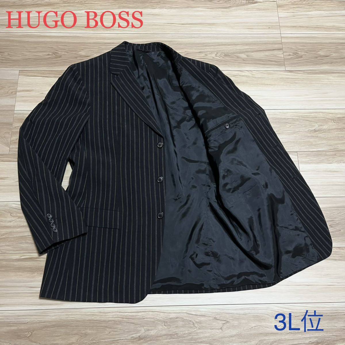 福袋 ボスBOSS HUGO シアサッカー素材ギンガムチェックジャケット 50