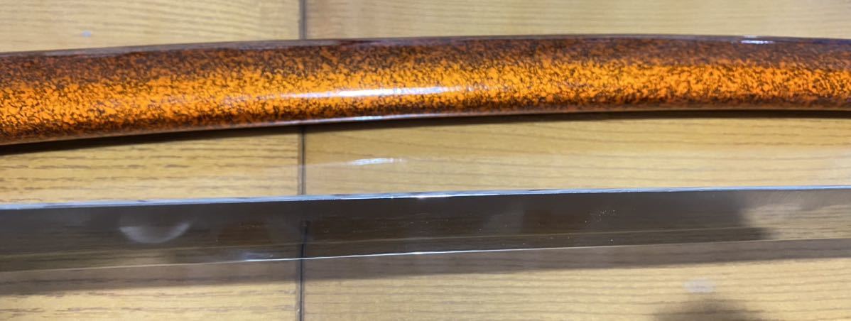 中古品 模造刀 日本刀 龍図拵え 亜鉛合金製 厚刃仕様 全長106cm 刀身72cmの画像5