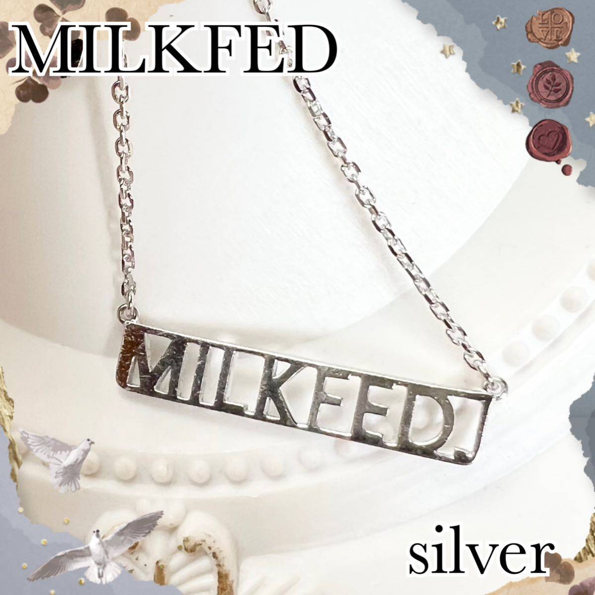【人気】MILKFED ミルクフェド　silver スクエア　ブレスレット_画像1