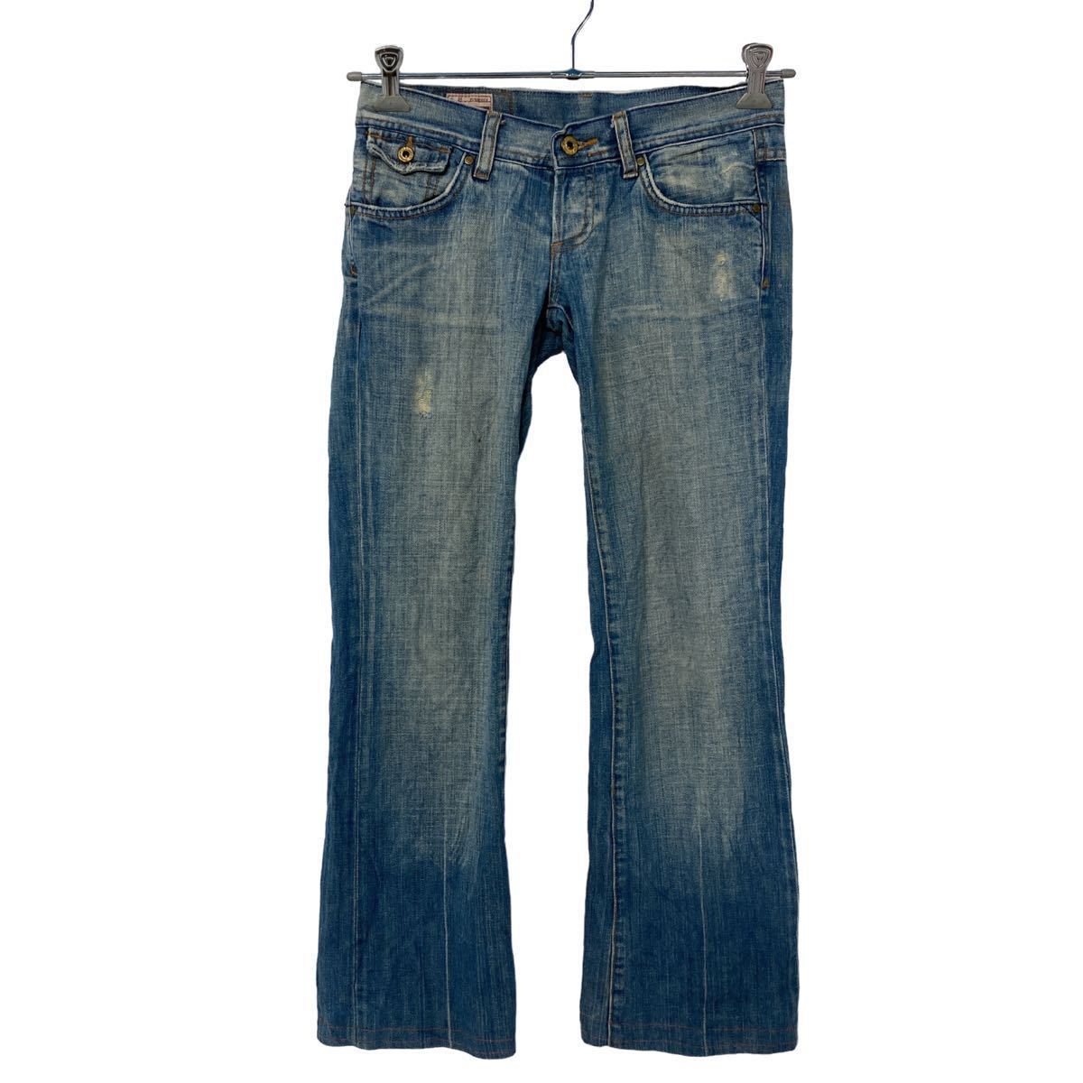 LEECOOPER GOLD DENIM デニムパンツ W26 レディース ボタンフライ ブルー 古着卸 アメリカ仕入 b503-22_画像1