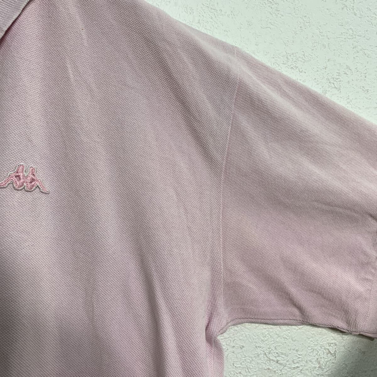 KAPPA 半袖 ポロシャツ L ピンク カッパ スポーツ ビッグサイズ 古着卸 アメリカ仕入れ a407-5632_画像5