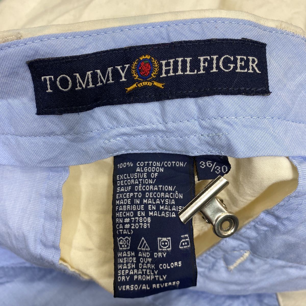 TOMMY HILFIGER チノパン W36 トミーヒルフィガー ビッグサイズ ベージュ 古着卸 アメリカ仕入 2303-347_画像7