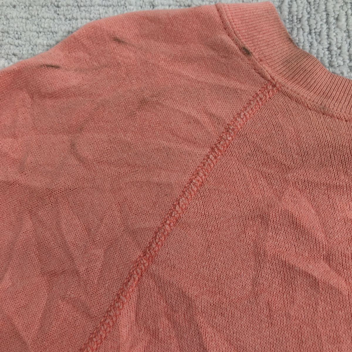 tultex embroidery sweat L pink taru Tec swi men's bo- ring sport la gran sleeve old clothes . America buying up a503-5600