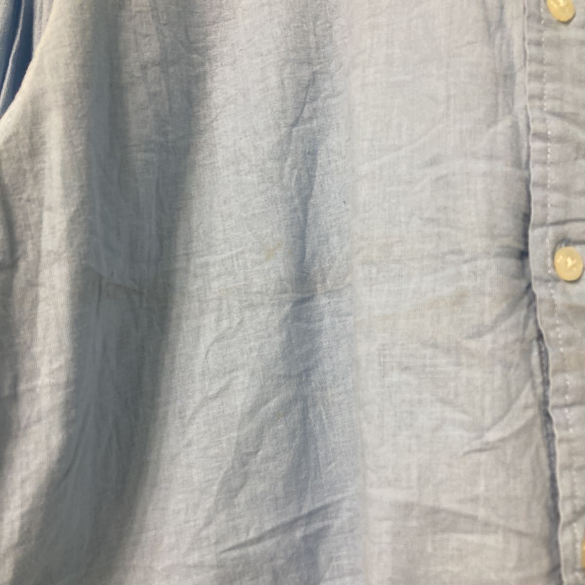 CHAPS 長袖シャツ XLサイズくらい チャップス ボタンダウンシャツ ライトブルー 古着卸 アメリカ仕入 a503-5974_画像4
