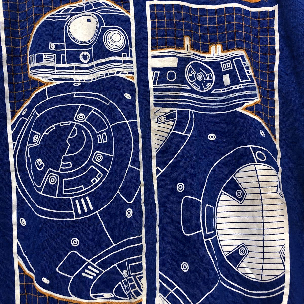 STAR WARS long sleeve print T-shirt XL blue Star Wars long T long T-shirt old clothes . America buying up a503-5998