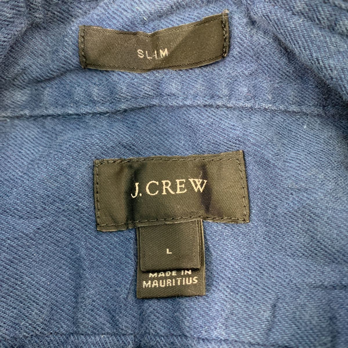 J.CREW 長袖 無地 シャツL ネイビー ジェイクルー ボタンダウン 古着卸 アメリカ仕入 a503-6017_画像9