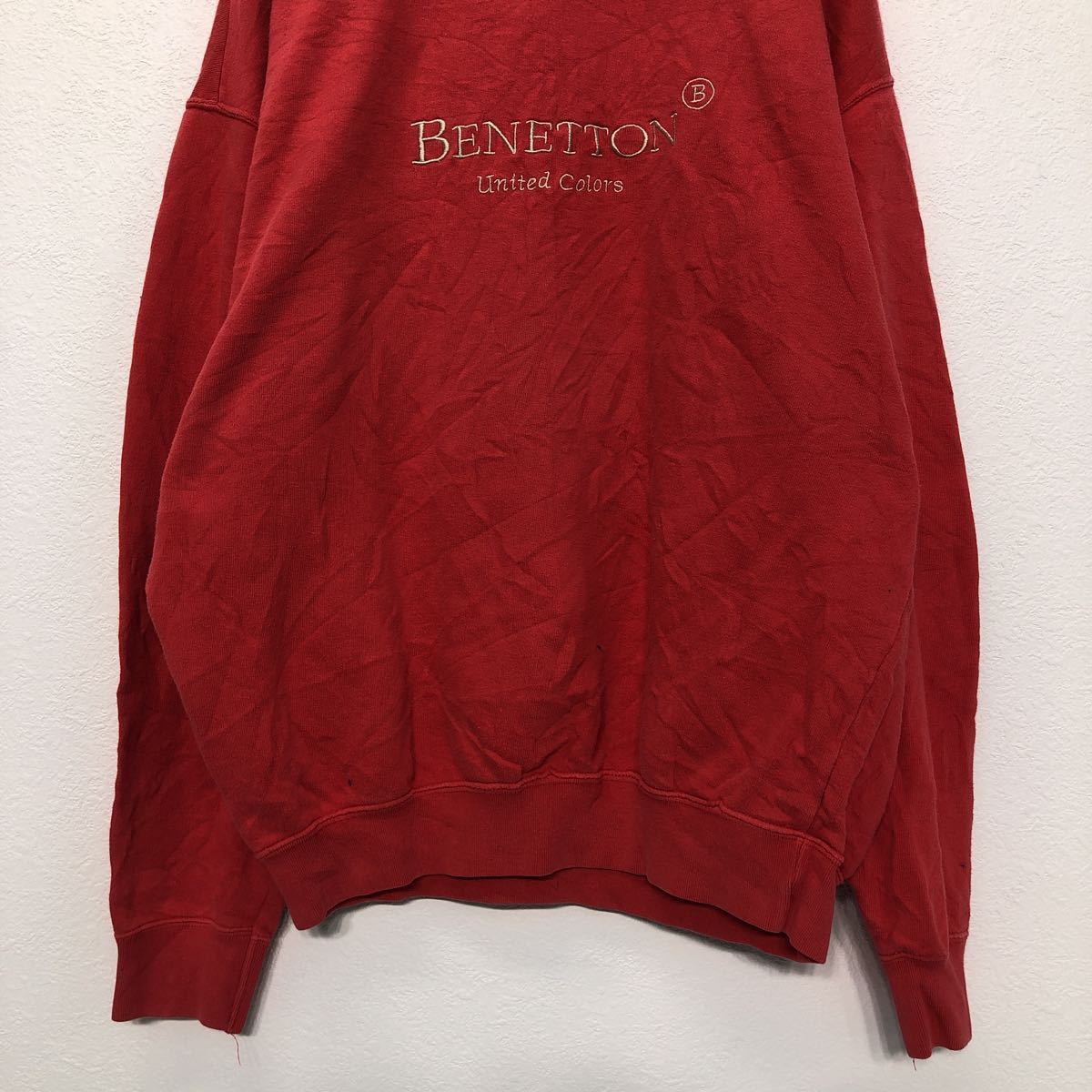 UNITED COLORS OF BENETTON Logo тренировочный M красный united цвет zob Benetton Италия производства б/у одежда . America скупка a503-6137