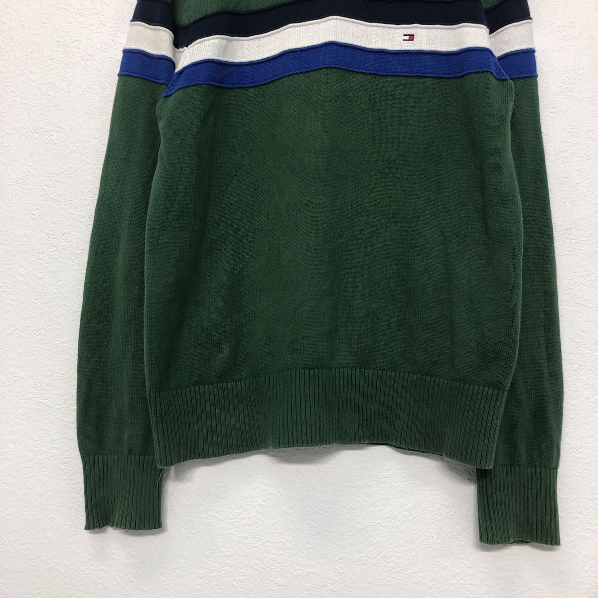 TOMMY HILFIGER ハーフジップ ニット XS グリーン トミーヒルフィガー セーター 古着卸 アメリカ仕入 a503-6709_画像3