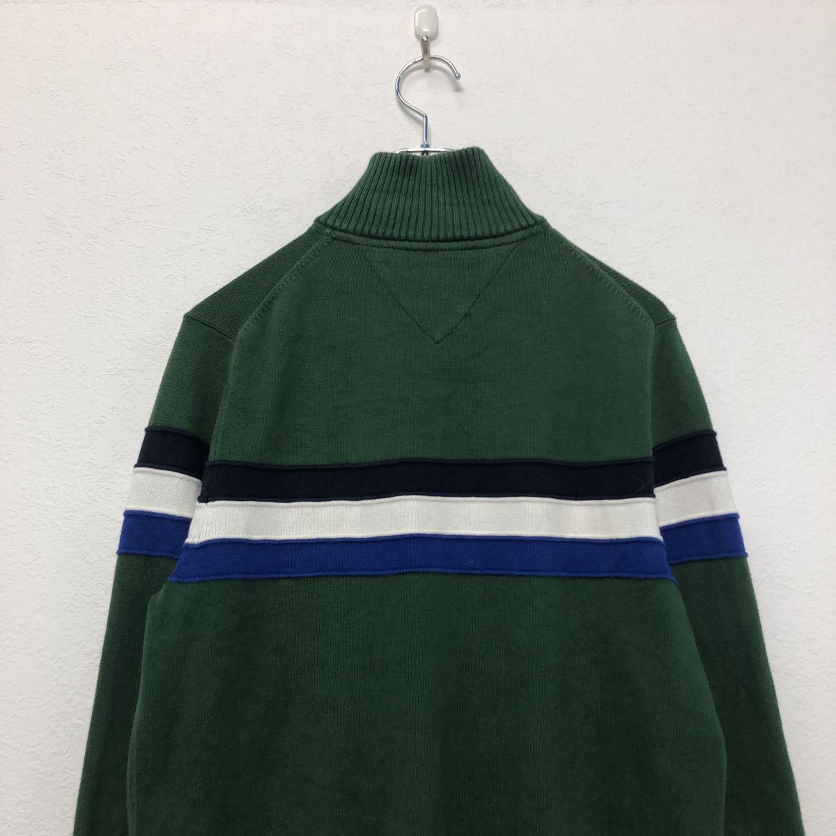 TOMMY HILFIGER ハーフジップ ニット XS グリーン トミーヒルフィガー セーター 古着卸 アメリカ仕入 a503-6709_画像5