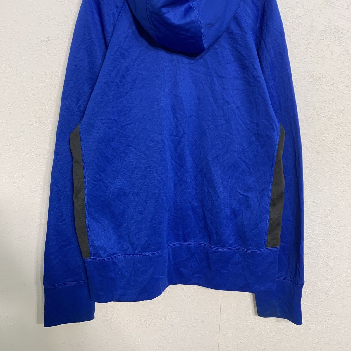 NIKE Zip up jersey jacket M blue black Nike sport THERMA FIT old clothes . America stock a408-5600